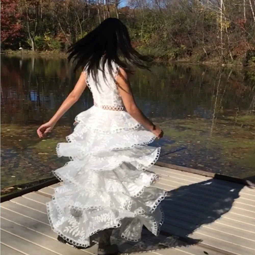 Sandro (Paris ) white dress (no return, final Sale) - Picture 8 of 13